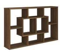 vidaXL Etagère Murale Etagère d'Affichage Flottante Suspendue Rebord pour Photos Salon Intérieur Chêne Marron 85x16x52,5 cm Bois d'Ingénierie