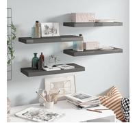 vidaXL Étagère murale flottante 4 pcs Gris brillant 60x23,5x3,8 cm MDF