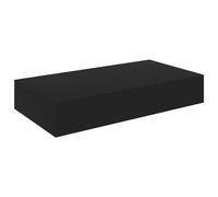 Vidaxl Étagère Murale Flottante Avec Tiroir Noir 48x25x8 Cm Noir