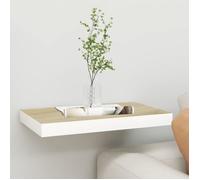 vidaXL Étagère murale flottante Chêne et blanc 40x23x3,8 cm MDF