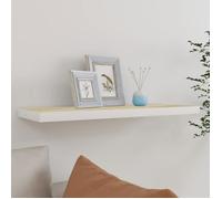 vidaXL Étagère murale flottante 80×23,5×3,8 cm MDF chêne et blanc (326579)