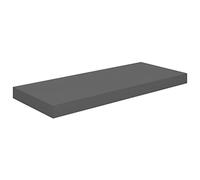 vidaXL Etagère Murale Flottante Etagère Suspendue Support Mural Bibliothèque Salon Salle de Séjour Maison Intérieur Gris Brillant 60x23,5x3,8 cm MDF