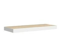 vidaXL Etagère Murale Flottante Etagère Suspendue Support Mural Salon Salle de Séjour Maison Intérieur Chêne et Blanc 60x23,5x3,8 cm MDF