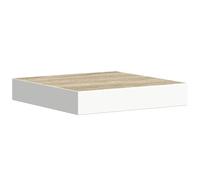 vidaXL Etagère Murale Flottante Etagère Suspendue Support Mural Salon Salle de Séjour Maison Intérieur Chêne et Blanc 23x23,5x3,8 cm MDF