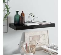 vidaXL Étagère murale flottante Noir brillant 50x23x3,8 cm MDF