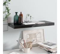 Wandschap zwevend 60x23,5x3,8 cm MDF hoogglans zwart323769