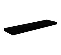 vidaXL Etagère Murale Flottante Etagère Suspendue Support Mural Bibliothèque Salon Salle de Séjour Maison Intérieur Noir Brillant 90x23,5x3,8 cm MDF