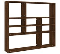 vidaXL Étagère Murale Flottante Tablette de Présentation Organisateur Meuble de Rangement Intérieur Chêne Marron 90x16x78 cm Bois d'Ingénierie