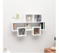 vidaXL Étagère murale forme d'auto Blanc 82x15x51 cm Bois d’ingénierie 807250