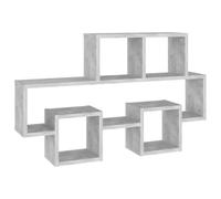vidaXL Étagère Murale Forme d'Auto, Support Suspendu avec Compartiments, Décoration Flottante Salon, Scandinave, Gris Béton Bois d'Ingénierie