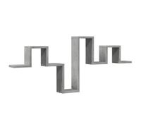 vidaXL Étagère Murale Gris béton 104,5x10x43 cm Bois d'ingénierie, étagère de Rangement, étagère Suspendue, étagère d'affichage, étagère Flottante