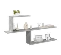 vidaXL Étagère Murale Gris béton 122 x 18 x 60 cm Bois d'ingénierie, Salon, étagères Modernes murales, étagère Flottante, Rangement Pratique, unité contemporaine, Gain de Place