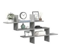 vidaXL Étagère murale 124,5 x 18 x 60,5 cm Bois d'ingénierie Gris béton