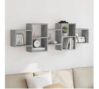 vidaXL Étagère murale Gris béton 129x18x42 cm Bois d'ingénierie