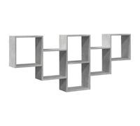 vidaXL Étagère Murale Gris béton 159x18x66 cm Bois d'ingénierie, étagère Flottante, étagère d'exposition Murale, étagère pour CD
