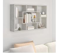 vidaXL Étagère murale Gris béton 85x16x52,5 cm Bois d'ingénierie 801422