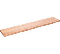 Wandschap 100x20x2 cm behandeld massief eikenhout lichtbruin363677