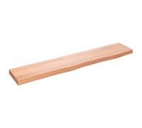 vidaXL Wandschap 100x20x4 cm behandeld massief eikenhout lichtbruin363678 Marron G