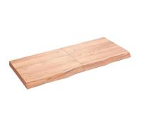 vidaXL Étagère murale marron clair 120x50x6cm bois chêne massif traité 363697