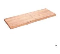 Vidaxl Étagère Murale Marron Clair Bois Chêne Massif Traité Marron