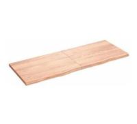 Etagère murale marron clair 160x60x4cm bois chêne massif traité 363714