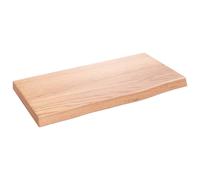 Vidaxl Étagère Murale Marron Clair 40x20x2 Cm Bois Chêne Massif Traité Marron