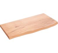 vidaXL Étagère murale marron clair 60x30x2 cm Chêne massif traité