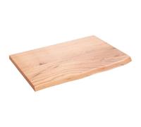 vidaXL Étagère murale marron clair 60x40x2 cm Chêne massif traité