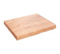 Vidaxl Étagère Murale Marron Clair Bois Chêne Massif Traité Marron