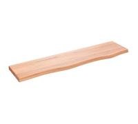 vidaXL Étagère murale marron clair 80x20x2 cm bois chêne massif traité 363659
