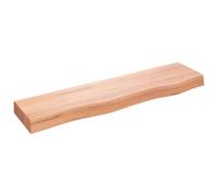 vidaXL Wandschap 80x20x6 cm behandeld massief eikenhout lichtbruin363661 Marron G