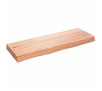 vidaXL Étagère murale suspendue flottante Chêne massif non traité 80x30 cm Marron clair