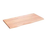 vidaXL Étagère murale 80 x 40 x 2 cm – Chêne massif traité marron clair