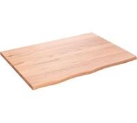 vidaXL Étagère murale marron clair 80x60x2 cm Chêne massif traité