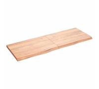 vidaXL Étagère murale Tablette suspendue flottante bois chêne massif traité Marron clair 140x50x4cm