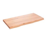 vidaXL Étagère murale marron clair bois chêne massif traité