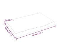 vidaXL Étagère murale marron clair bois chêne massif traité