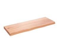 vidaXL Étagère Murale, Dessus de Table avec Bord Vivant, Tablette Suspendue Flottante, Rustique, Marron Clair Bois Chêne Massif Traité