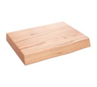 Wandschap 40x30x(2-6) cm behandeld massief eikenhout lichtbruin363628