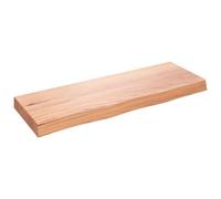Vidaxl Étagère Murale Marron Clair Bois Chêne Massif Traité Marron