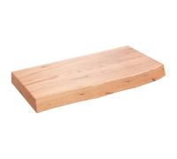 vidaXL Étagère murale marron clair 60x30x(2-6) cm Chêne massif traité