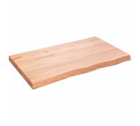 Vidaxl Étagère Murale Marron Clair Bois Chêne Massif Traité Marron