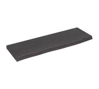 Vidaxl Étagère Murale Marron Foncé 60x20x2 Cm Bois Chêne Massif Traité Gris