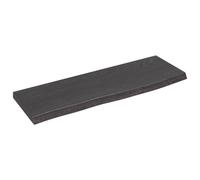 vidaXL Étagère murale marron foncé 60x20x2 cm Chêne massif traité