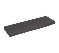 vidaXL Étagère murale marron foncé 60x20x4 cm Chêne massif traité