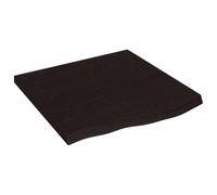 vidaXL Wandschap 60x60x(2-4)cm behandeld massief eikenhout donkerbruin363774 Marron G