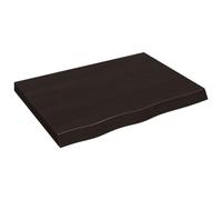 vidaXL Étagère murale 80x60x6 cm gris foncé en chêne massif traité 363793