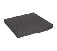 Vidaxl Étagère Murale Marron Foncé Bois Chêne Massif Traité Gris