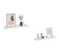 vidaXL Étagère Murale Montage Mural 2 pc Marbre Blanc 40 x 9 x 3 cm