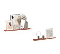 vidaXL Étagère Murale 2 pcs Rouge 80 x 9 x 3 cm Bois d'ingénierie, Étagère Murale rectangulaire Moderne, Durable, Organisateur Pratique, Gain de Place pour Votre Salon